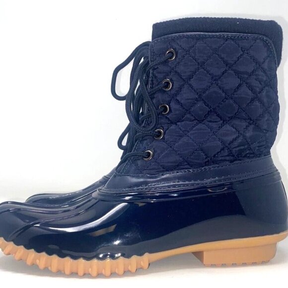Sporto Destiny Women's Duck Winter Waterproof Boot Navy Size 6 - Picture 1 of 8